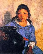 Robert Henri Gregorita with the Santa Clara Bowl oil painting artist